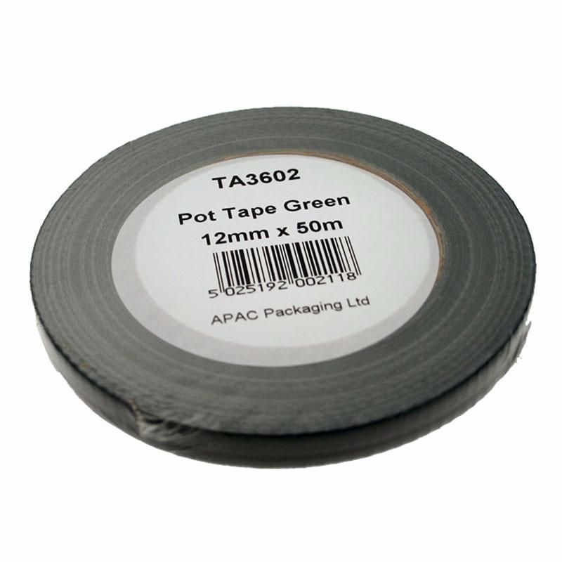 Pot Tape Green 12mm x 50metres #TA3602