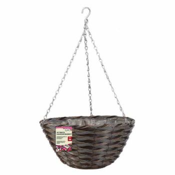 Pinto  Faux Rattan Basket - 14" x 1 #6020044