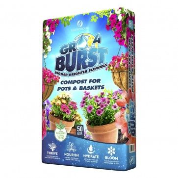 Gro+4 Burst Compost For Pots & Baskets - 50ltr #Growmoor Better Growing