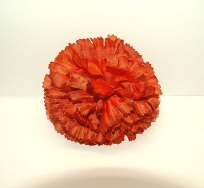 Silk carnation head brown/burnt orange bag of 48 