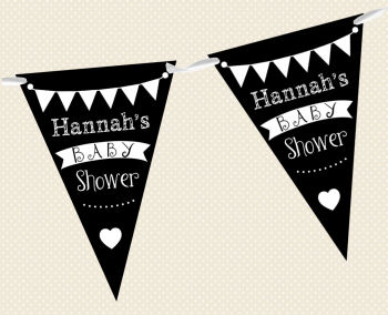 Personalised Chalkboard Bunting - Baby Shower