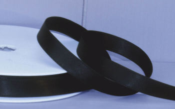 Black Satin Christmas Ribbon - 10mm