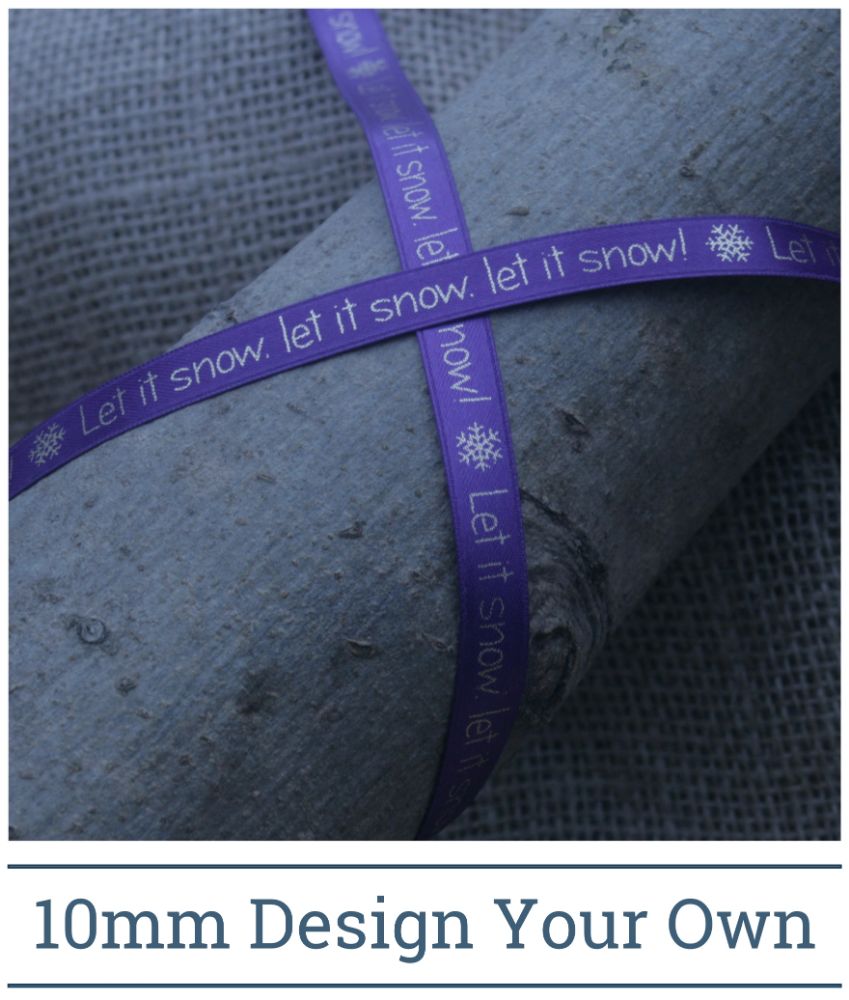 10mm DESIGN YOUR OWN PRINTED CHRISTMAS RIBBON