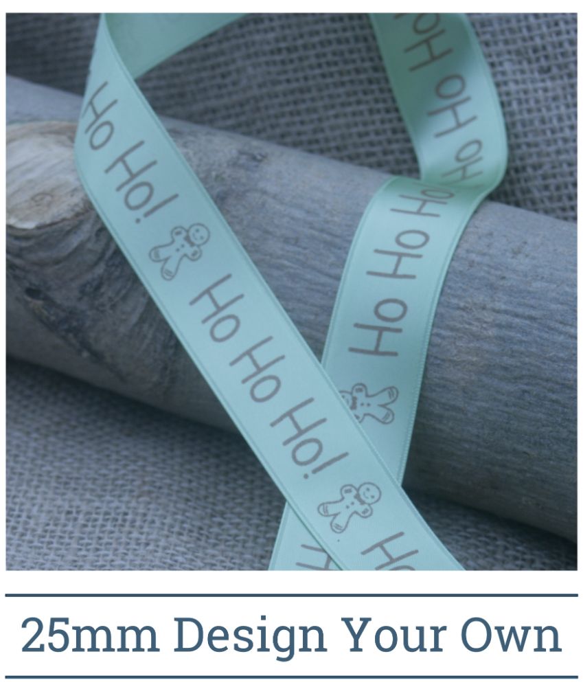 25mm DESIGN YOUR OWN PRINTED CHRISTMAS RIBBON
