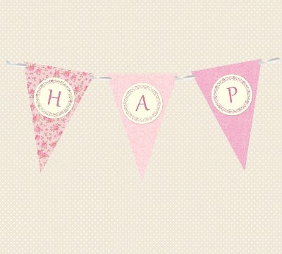 Birthday Bunting - Pink Floral Banner