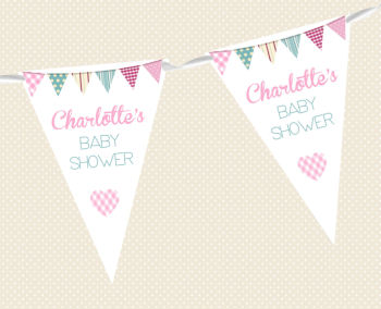 Personalised Baby Shower Bunting - Bunting Design