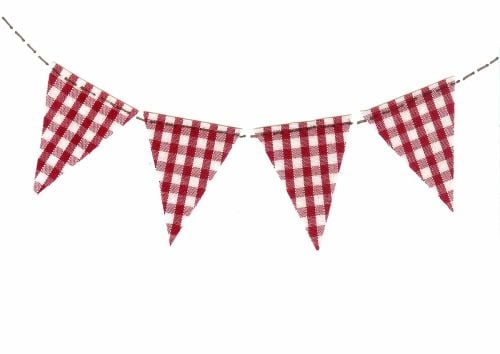 Bunting greetings card - 4 flags
