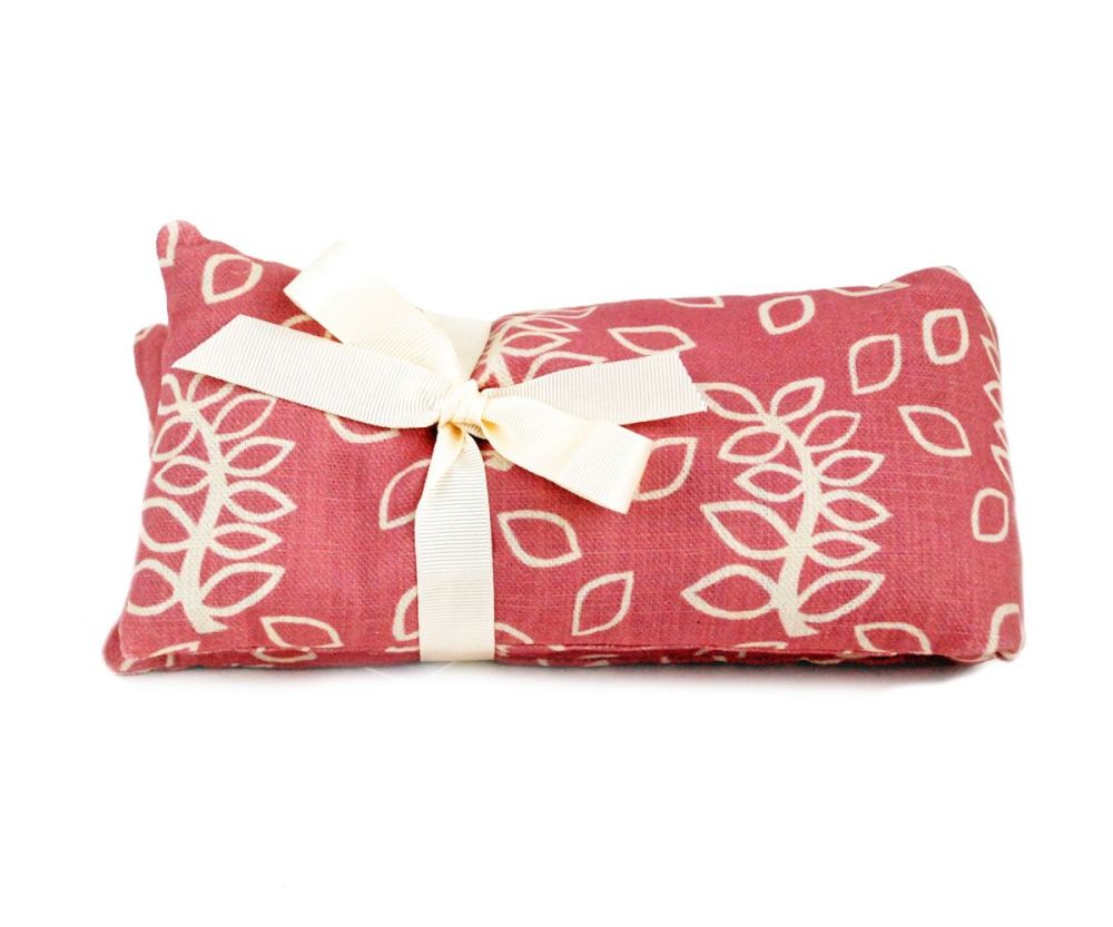 Wheat and lavender heat bag in dusky rose design