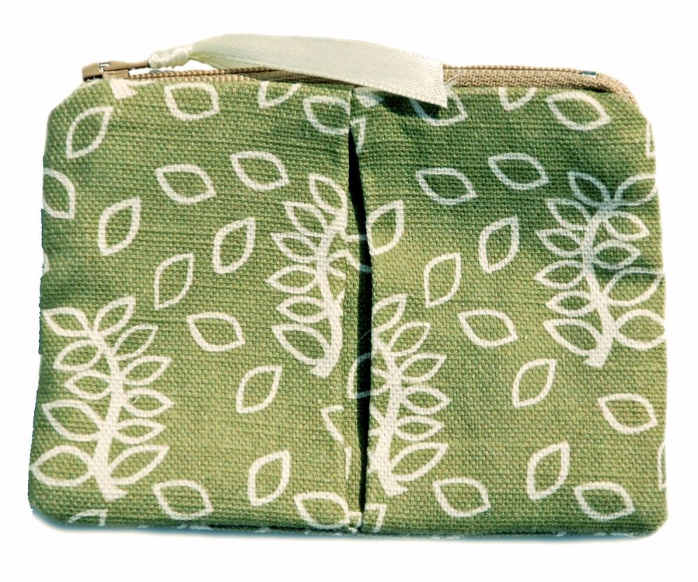 Green leaves coin purse