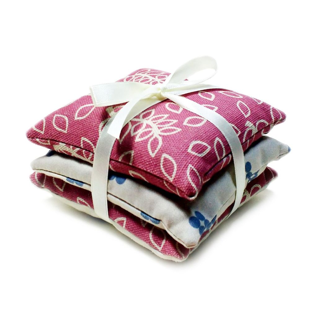 Dusky rose leaves lavender pillows gift