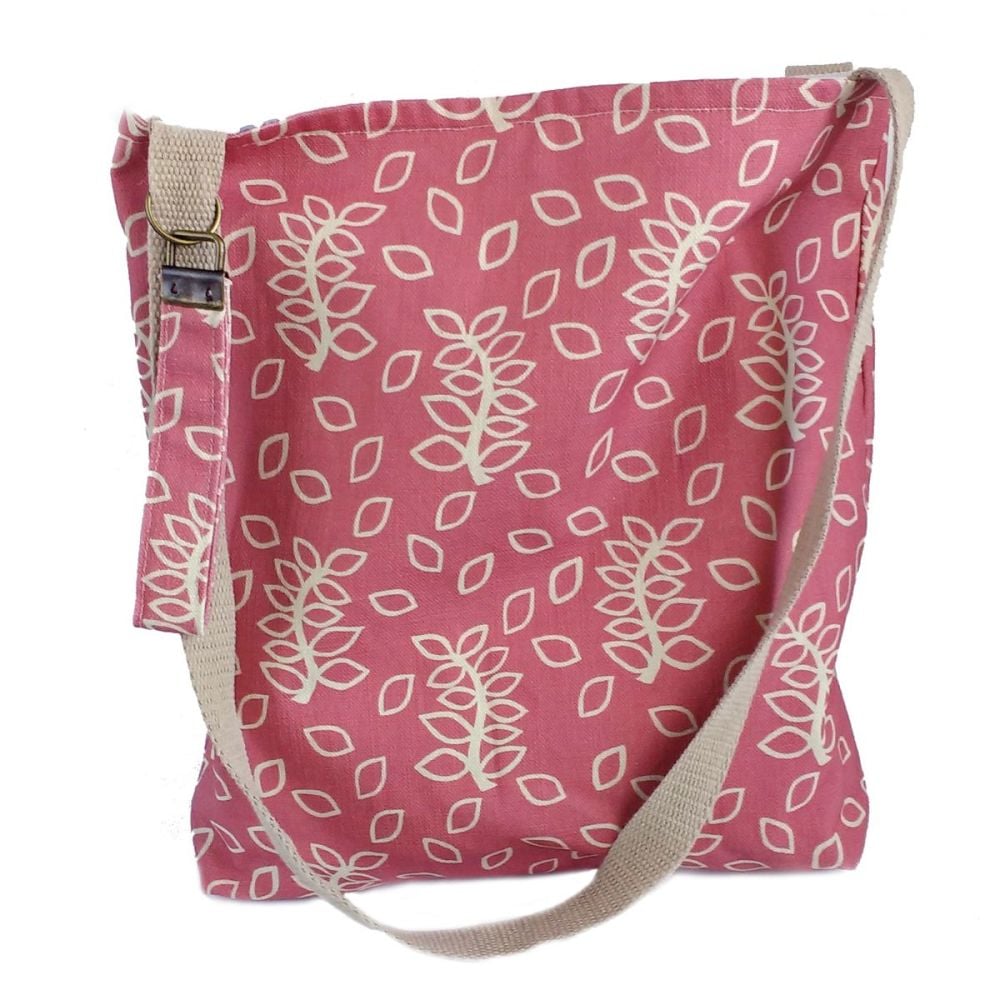 Dusky rose leaves tote bag