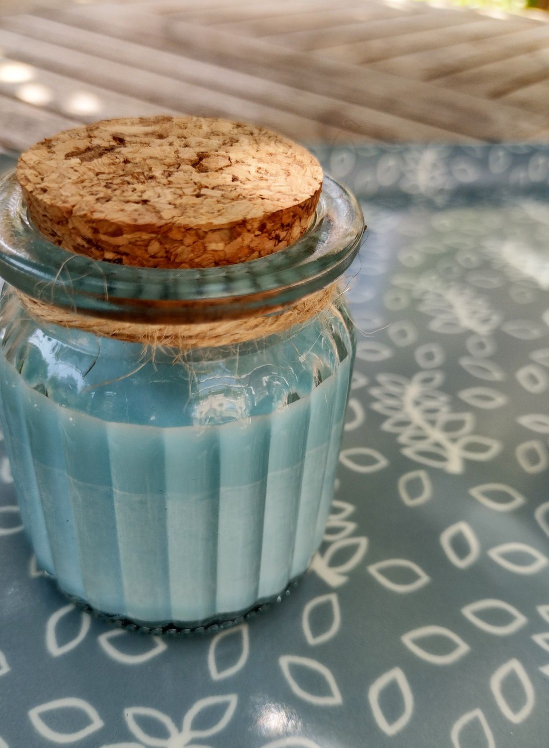 Berry scented soy candle