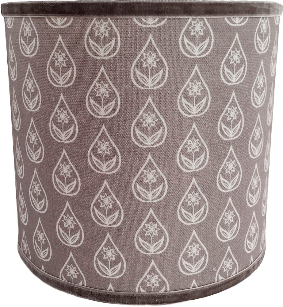 Shale grey flower drop lampshade