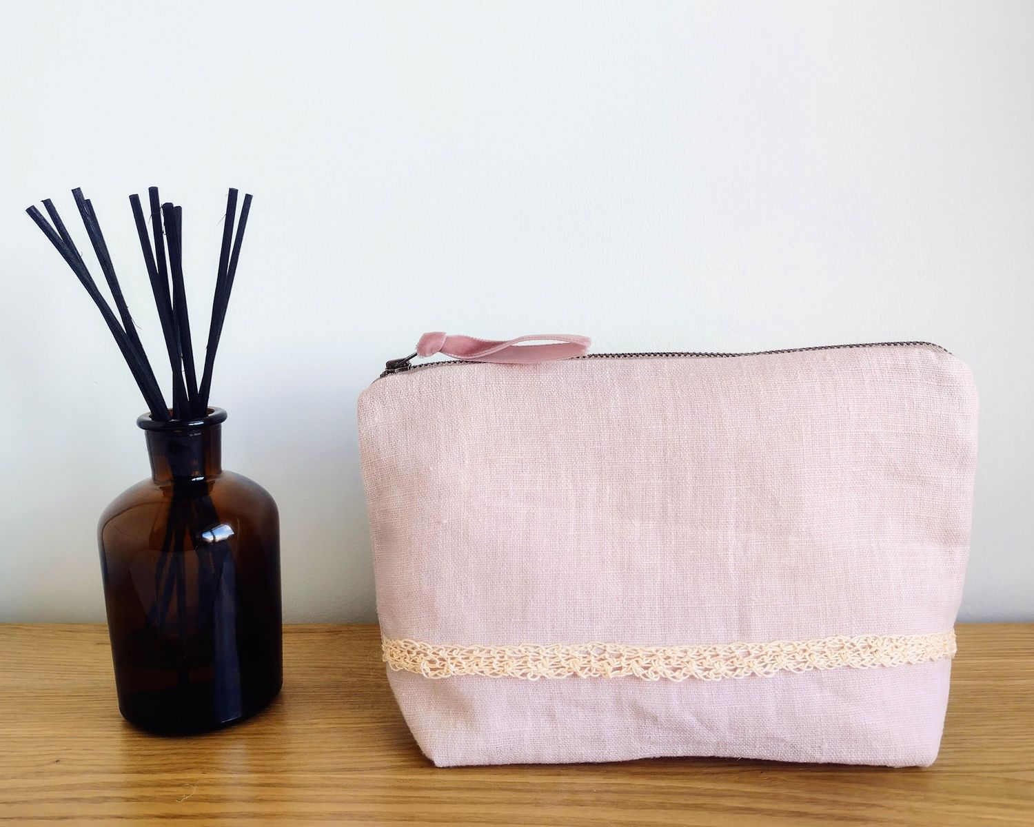Linen embellished pouches