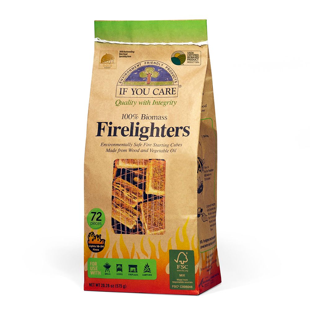 IF YOU CARE 100% Biomass Firelighters