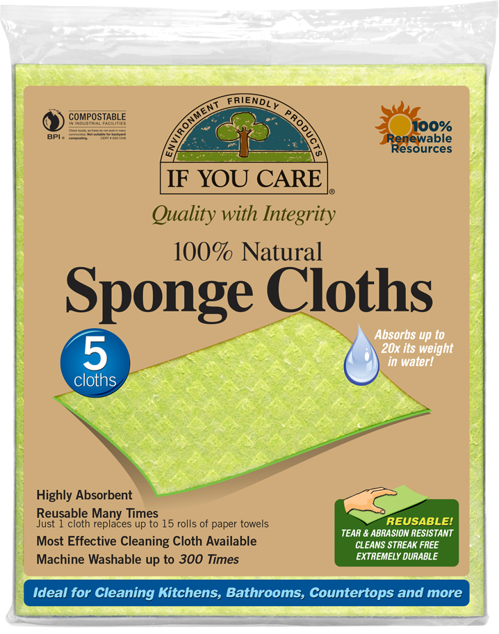 IF YOU CARE 100% Natural Sponge Clothsss Firelighters
