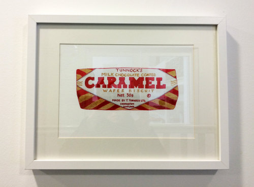 framed tunnock's caramel wafer print