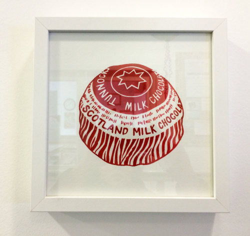 framed tunnock's teacake print