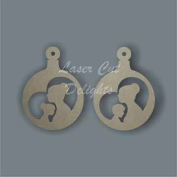 Bauble - Mother with Son or Daughter / Laser Cut Delights