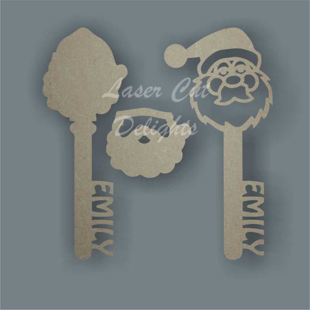 Magic Keys with Santa Face - Can be Personalised 3mm 20cm