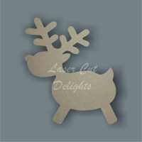 Reindeer Cute Outline / Laser Cut Delights