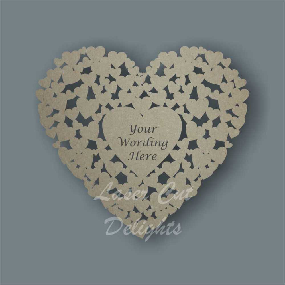 Heart of Hearts + personalisation 30cm 3mm