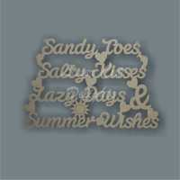 Sandy Toes Salty Kisses Lazy Days & Summer Wishes 3mm 30x20cm
