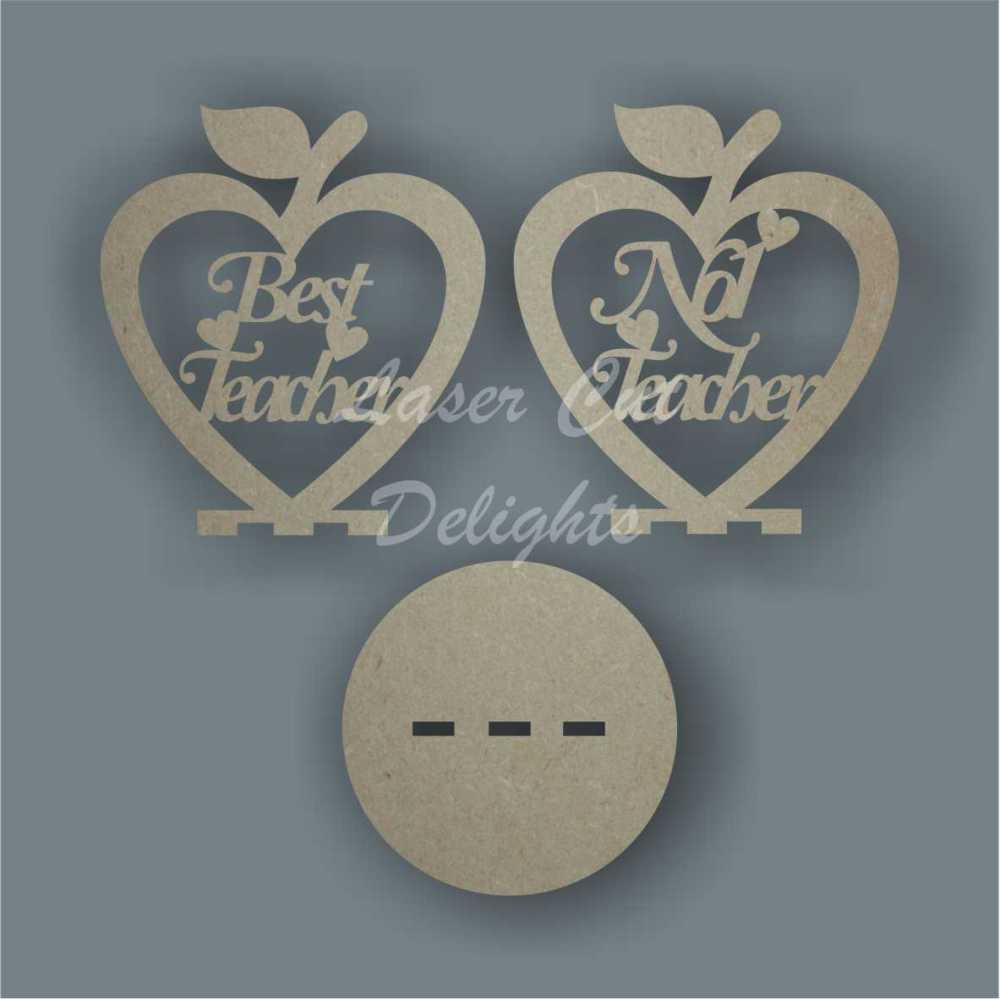 Apple HEART with words (hanging or freestanding) 3mm