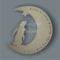 Moon HARE with wording 3mm
