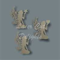 Fairy Kneeling with Heart or Star / Laser Cut Delights