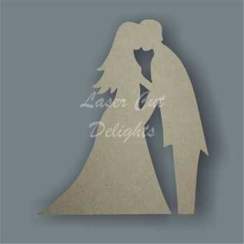 Bride and Groom Wedding Couple Kissing 3mm 10cm