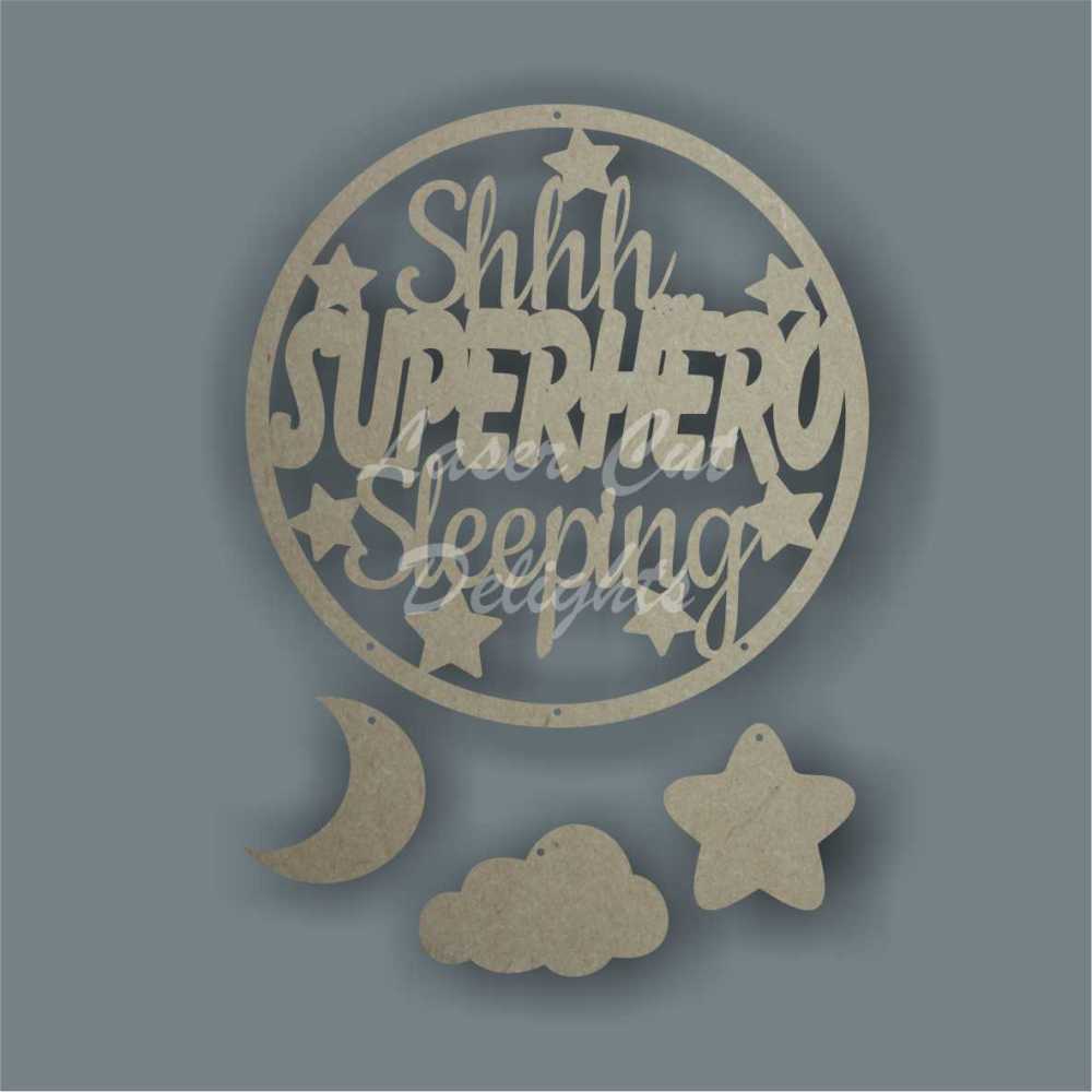 Dream Catcher - Shhh Princess / Prince / Superhero / Baby Sleeping 20cm 3mm