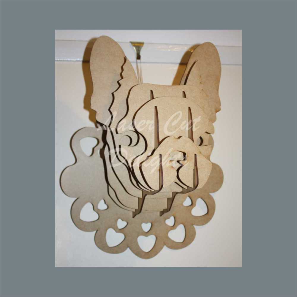 taxidermy wooden dog animal wall art face