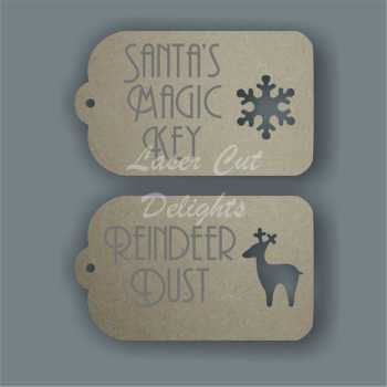 Tag Fancy - Santa's Magic Key or Reindeer Dust 3mm 8cm