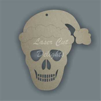 Bauble Skull with Santa Hat / Laser Cut Delights