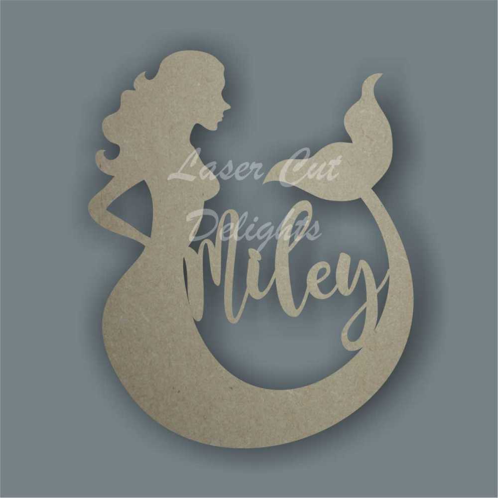 Personalised Mermaid Silhouette Plaque Sign