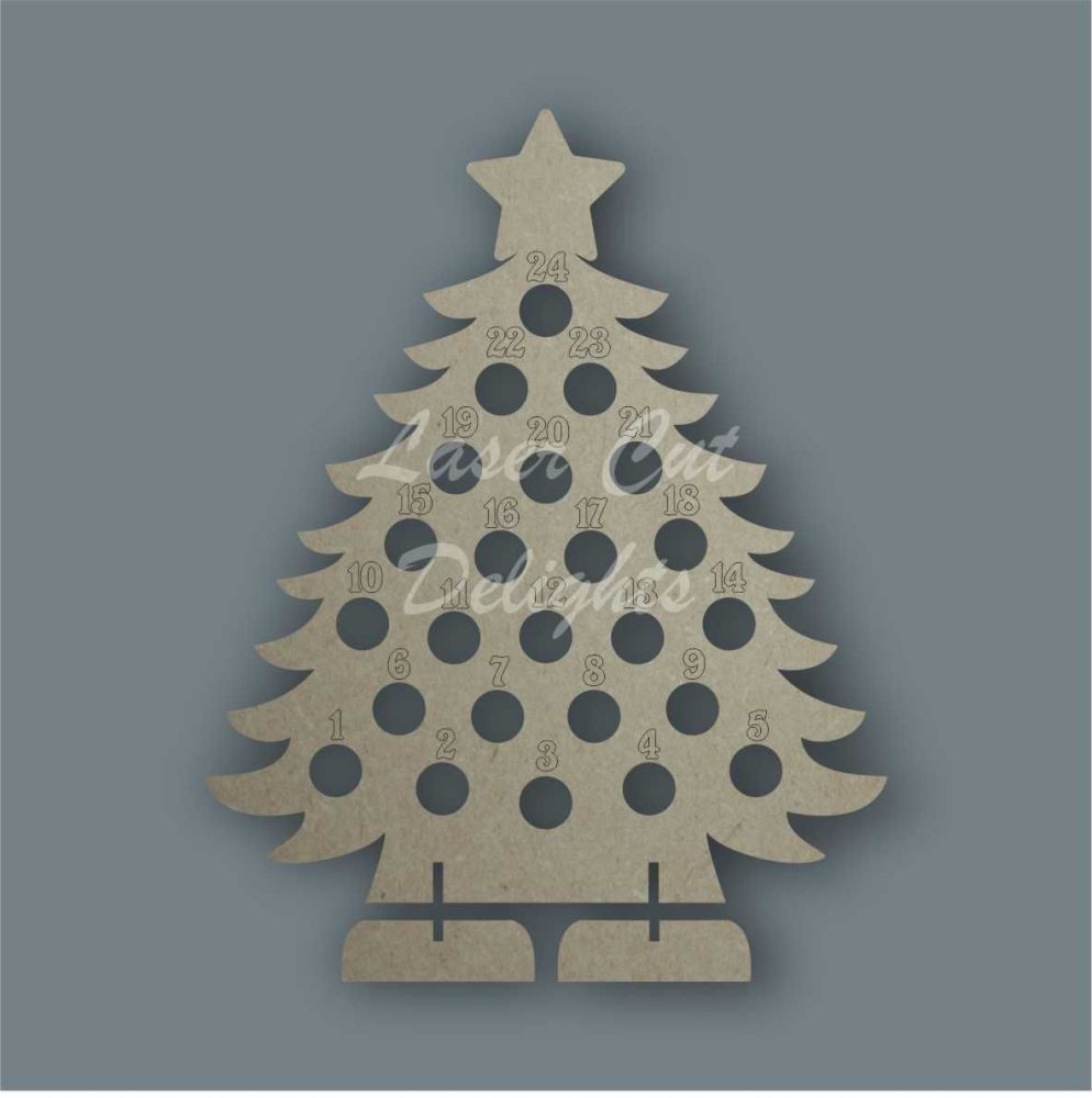 Advent Countdown Chocolate Holder Tree / Laser Cut Delights
