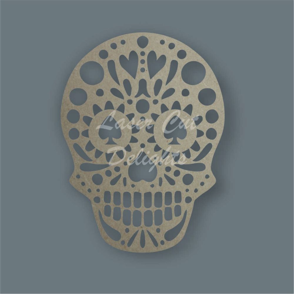 Sugar Skull laser cut mdf shape decorate