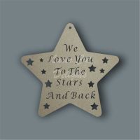 Star - I/We  Love You To The Stars And Back (cut through) / Laser Cut Delights