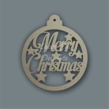 Bauble LARGE Merry Christmas / Laser Cut Delights