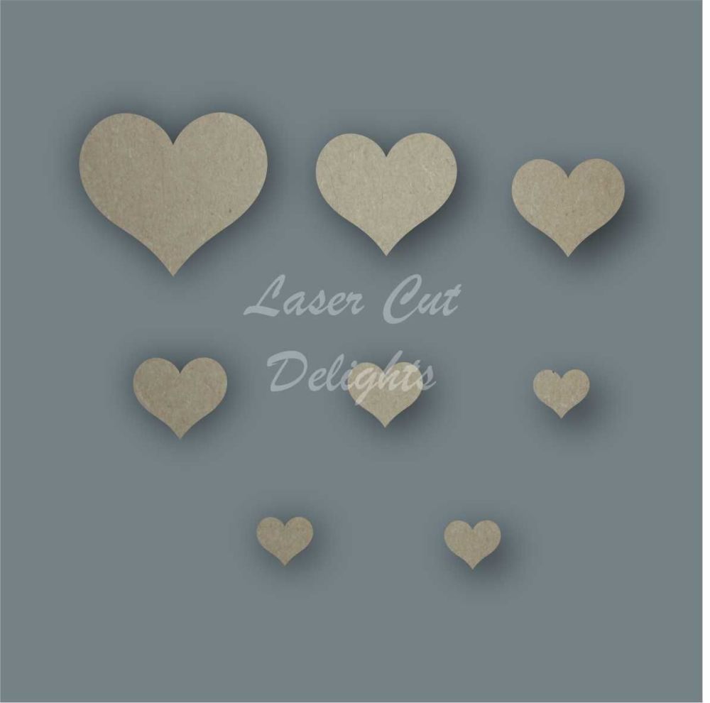 Heart Country Shape Pack / Laser Cut Delights