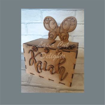 Money Box - Butterfly Themed / Laser Cut Delights