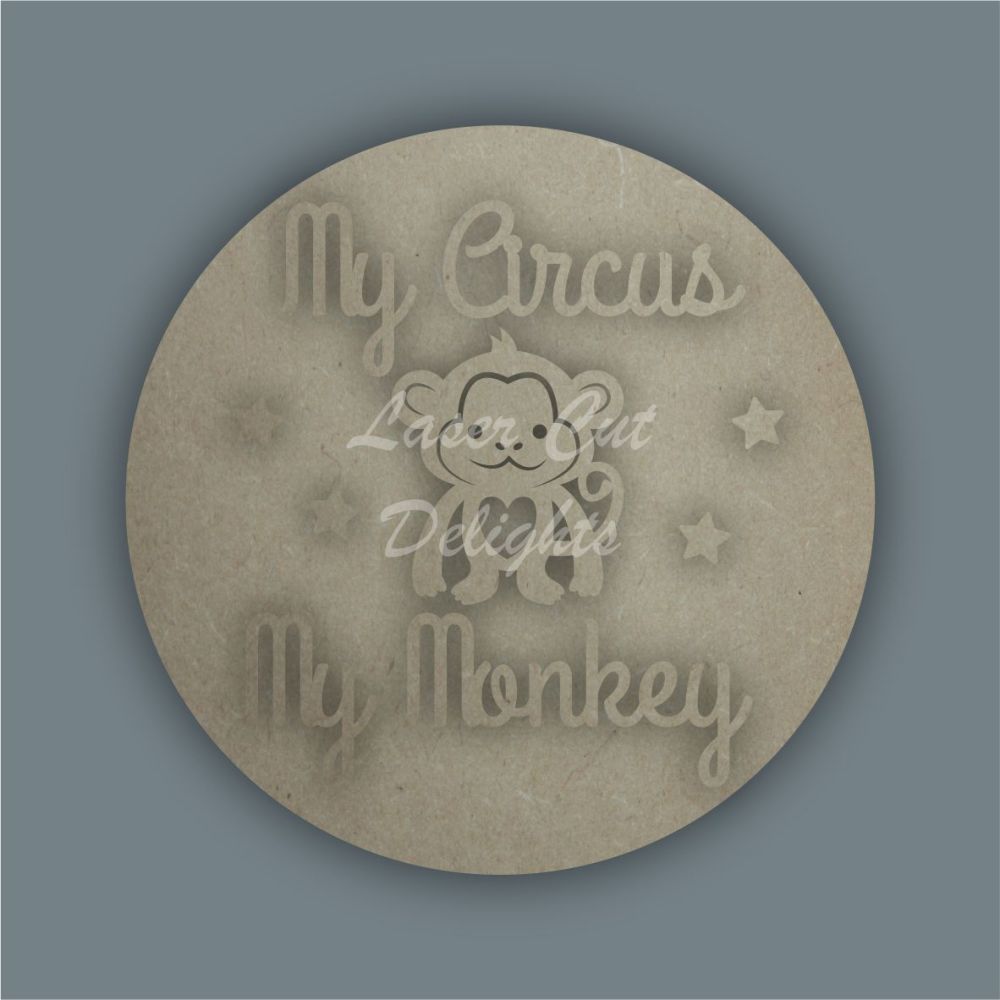 Layered Plaque - My Circus My Monkey / Laser Cut Delights