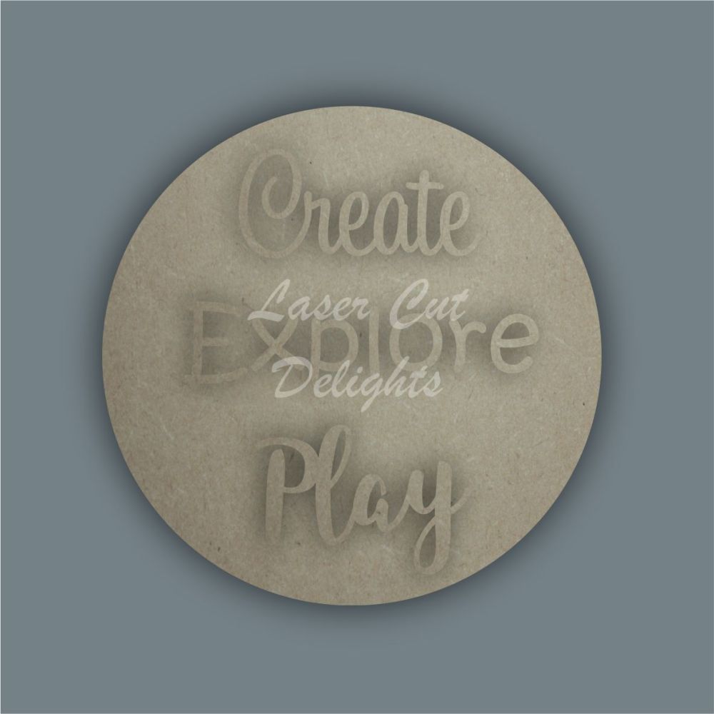 Layered Circle Plaque - Create Explore Play / Laser Cut Delights