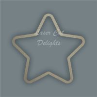 Star Outline Rounded Stencil / Laser Cut Delights