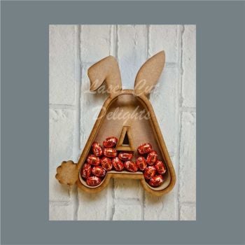 Fillable Any Letters or Numbers with RABBIT ears (Rounded) / Laser Cut Delights