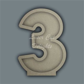 Open Fillable Numbers  ORIGINAL 1 SINGLE (no acrylic) / Laser Cut Delights