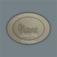 Oval Layered Plaques with Name / Laser Cut Delights