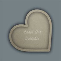 Open Fillable Heart Tray (no acrylic) / Laser Cut Delights
