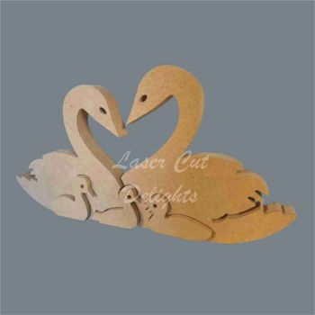 Puzzle Family Swan 18mm / Laser Cut Delights
